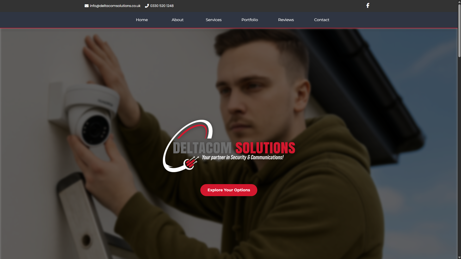 Deltacom Solutions - One-Page Website